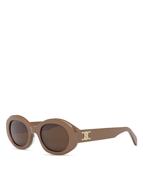 celine triomphe oval sunglasses|triomphe 52mm oval sunglasses.